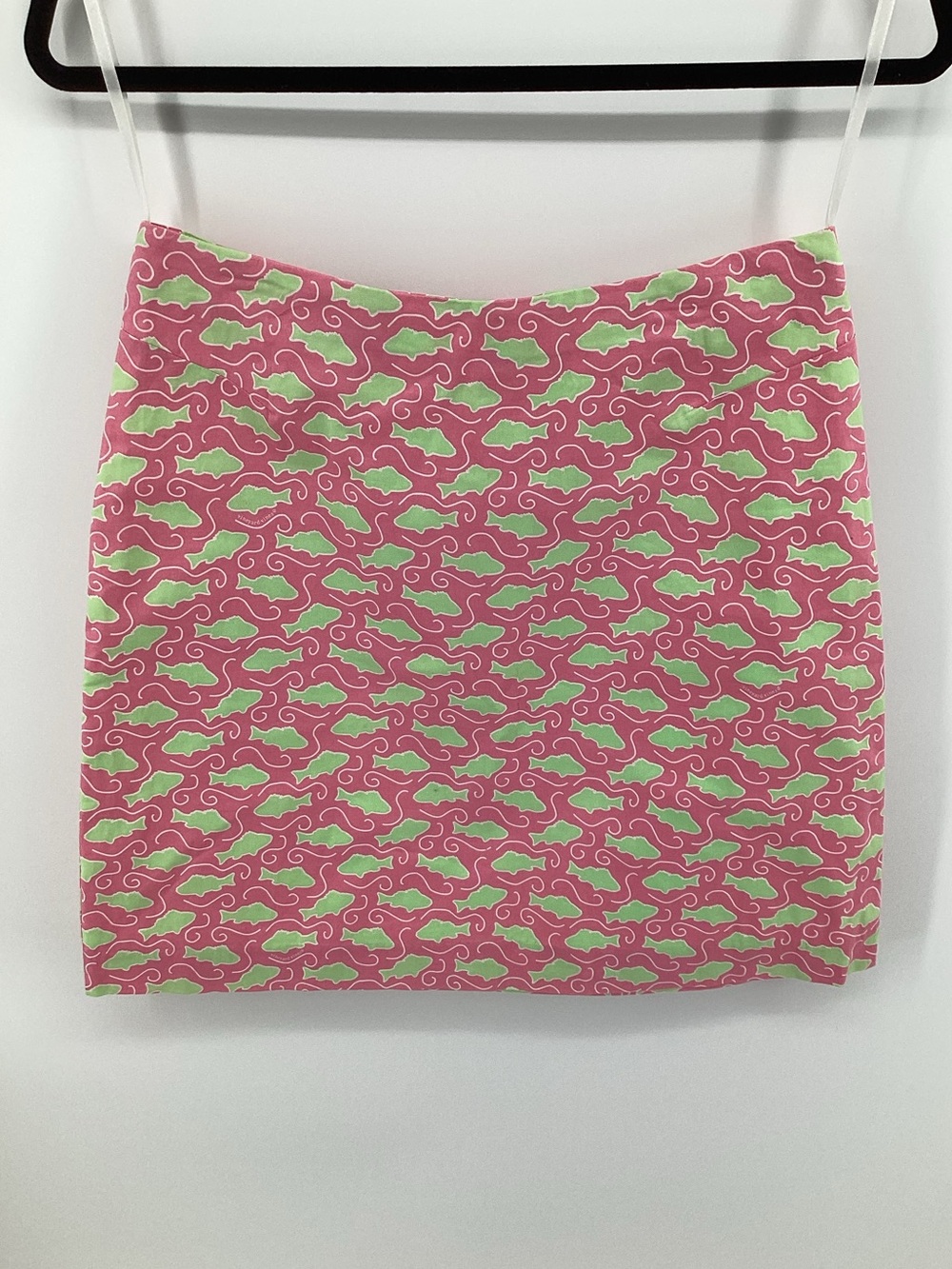 Vineyard Vines Pink Mini Skirt with Lime Fish Pattern